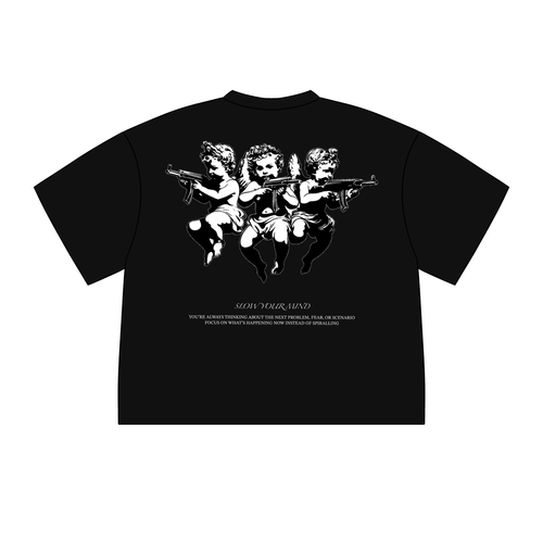 Oversized black tee