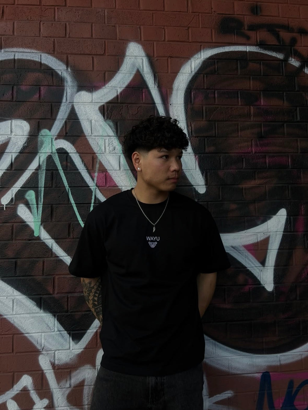Oversized black tee